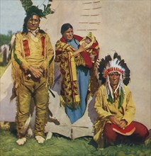 Grey Eagle and family, Sioux lodge.