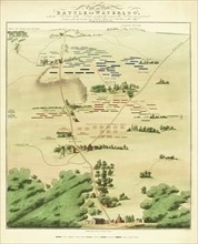 Souvenir Battle of Waterloo map.
