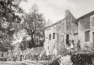 The chapel of Joan of Arc during its restoration.