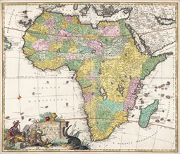 Map of Africa dating from the late 17th century.
