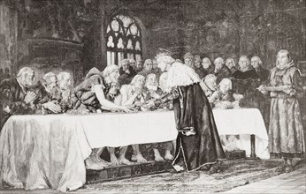 King Ferdinand III feeding the poor.
