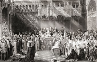 The coronation of Queen Victoria.