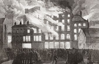 Destruction by fire of Compton House.