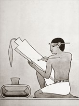 A scribe in ancient Egypt.