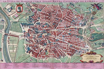 Anonymous map of Madrid dating from late 17th or early 18th century.