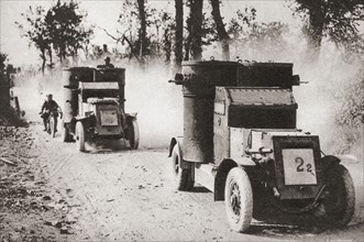 Armoured cars at Biefvillers.