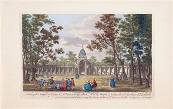 A view of the Temple of Comus in Vauxhall Gardens.