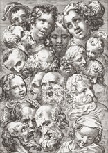 A study of 19 heads of men.