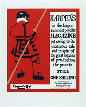 A poster dated 1895 advertising Harper's Magazine.