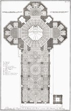 Floor plan of Santa Maria del Fiore cathedral in the Piazza del Duomo.