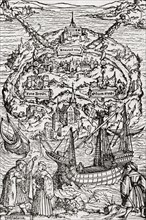 The Island of Utopia from the Utopia of Sir Thomas More.