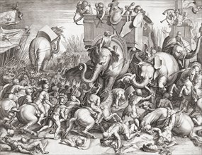 The Battle of Zama in 202 BC.