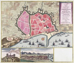The true and exact Plan of all the Old and New Fortifications of the City of Barcelona.