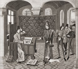 Froissart writing his chronicle.