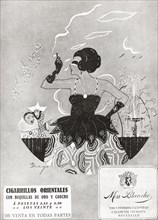 1920's Spanish advertisement for Cigarrillos Orientales or Oriental Cigarettes.