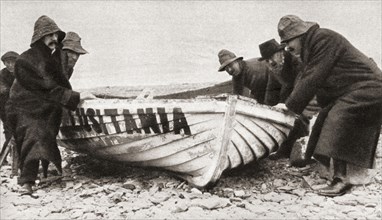 One of the lifeboats from the RMS Lusitania.