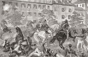 The assassination attempt on king Louis Philippe I of France.