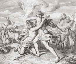 Cain killing his brother Abel.