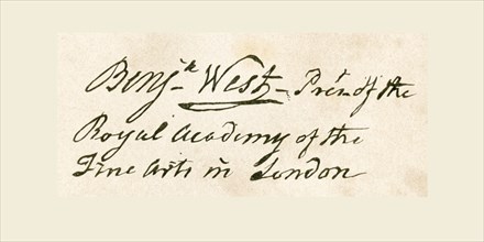 Signature of Benjamin West.