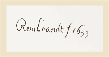 Signature of Rembrandt Harmenszoon van Rijn.
