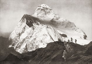 The Abruzzi Spur on the K2 mountain.