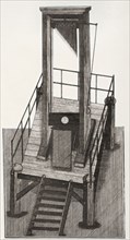 A guillotine from the time of the French Revolution.
