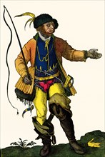 A 16th century German drover in traditional costume.