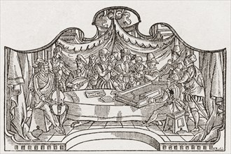 An orchestra from the Tudor period in England.