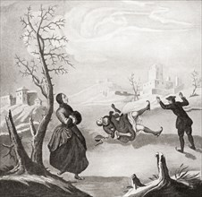 Ice skating in the 18th century.