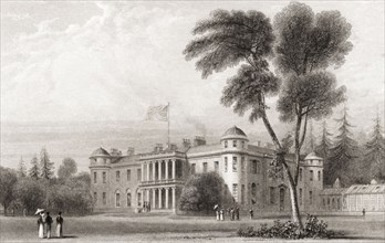 19th century view of Goodwood House.
