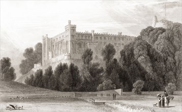 19th century view of Arundel Castle.