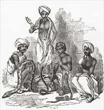 Indian snake charmers in the 19th century.