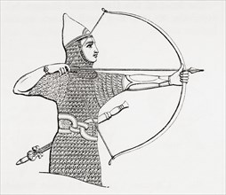 Assyrian archer wearing a cuirass.