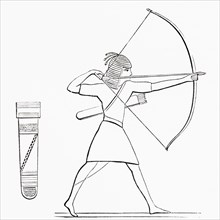 Egyptian archer and quiver.