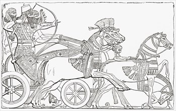 Assyrian war chariot.