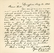 Letter from Abraham Lincoln to Alden Hall.