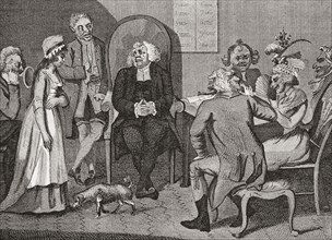 Scene in an English divorce court.