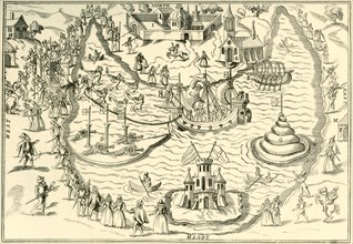 The Great Pond at Elvetham in 1591.