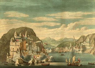 The capture of Porto Bello by Vice Admiral Vernon.
