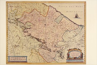 Carte géographique du 17e siècle