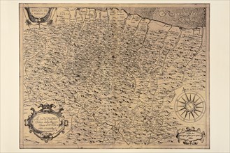 Carte géographique du 17e siècle
