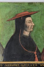 Tuscan School of the 16th century, Portrait of the Illustrious Men of Sassoferrato, Cardinal Alessandro Oliva.