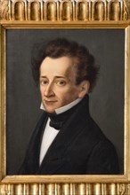 Giovanni Gallucci, Portrait of Giacomo Leopardi (1798-1837), oil on canvas