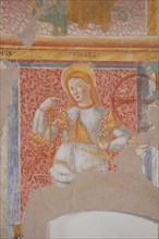 Fresco in the Chiesa Madonna della Misericordia in Monteleone di Fermo