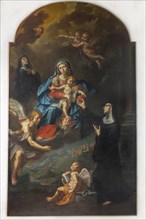 Giuseppe Marchesi known as il Sansone, Madonna with Children, Saint Gertrude and a Holy Nun