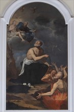 School of Cristoforo Roncalli, known as Pomarancio, San Nicola da Tolentino intercedes for the souls in purgatory. First half of the 17th century, oil on canvas