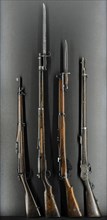 From left to right: Springfield rifle M1903