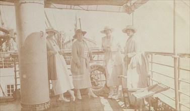 European women on deck of S.S. Appam