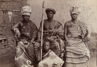 Ghanaian chief with family