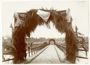 Pusa Bridge decorated for opening